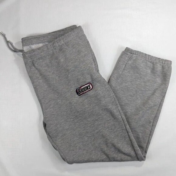 Brooks Sweatpants Men's Medium Gray Pockets Drawstring Embroidered Fleece - Picture 1 of 10